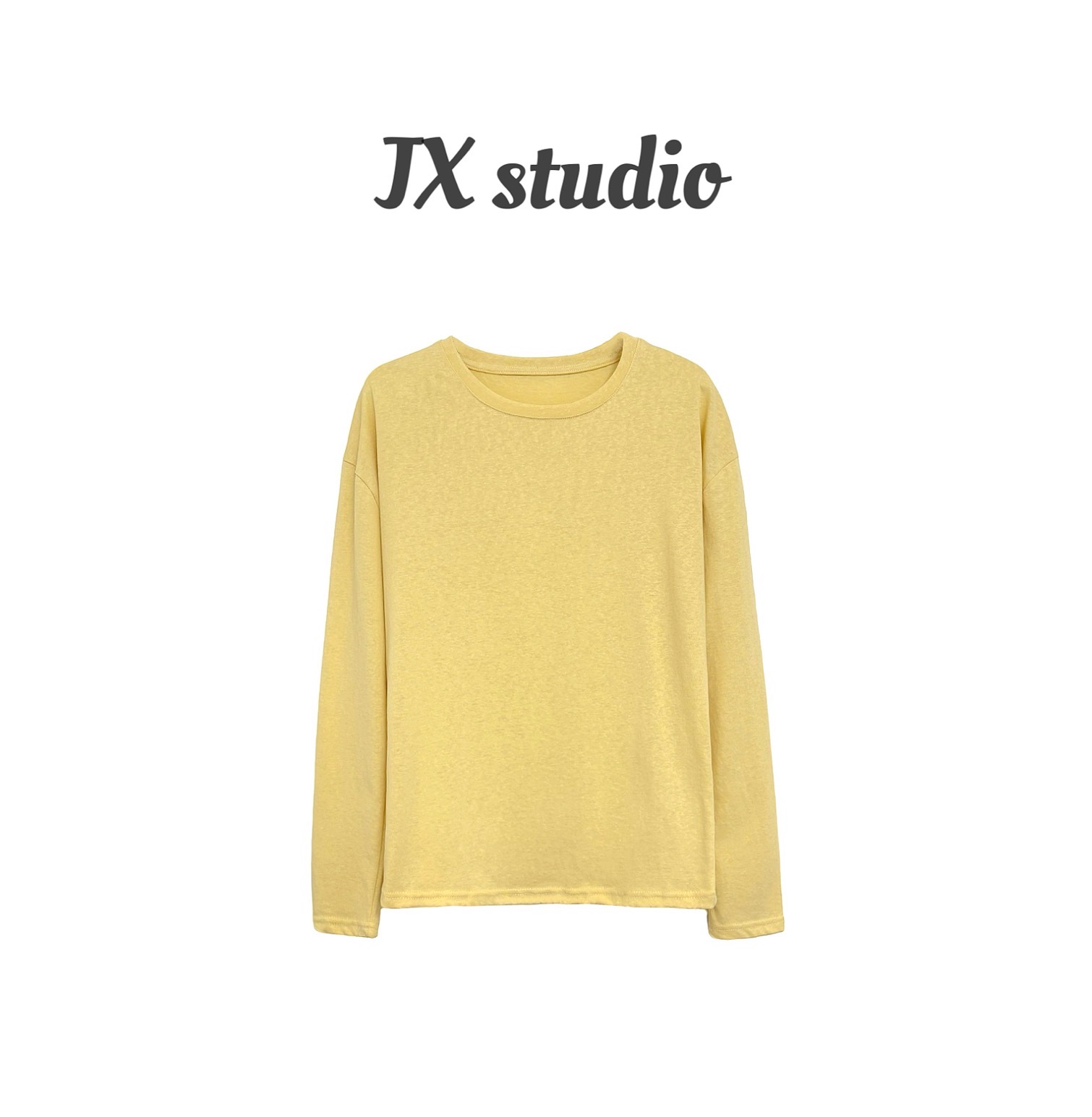 静贤【拾光季风】春夏新款韩版纯色百搭休闲薄款长袖上衣