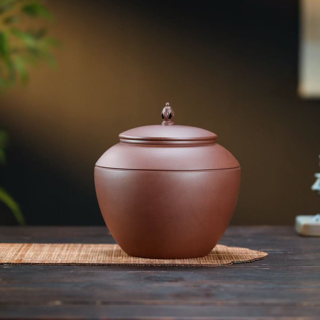 一斤装底槽青宜兴原矿紫砂茶叶罐
