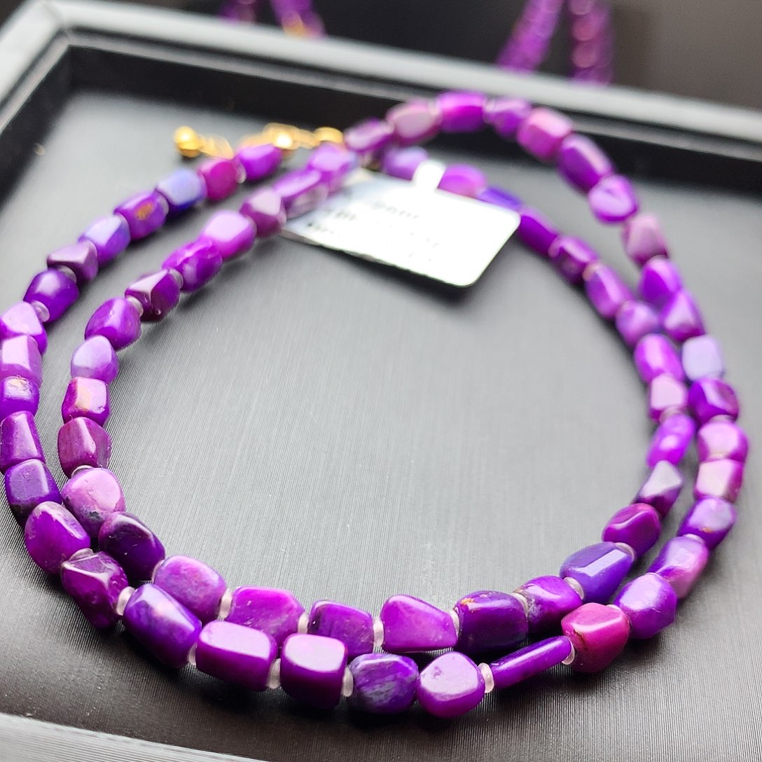 苏纪石（舒俱来）18K金镶嵌项链