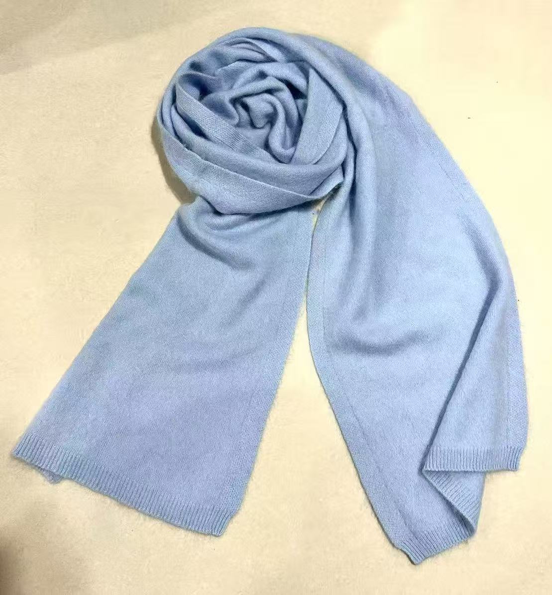 WJ羊毛拉绒加宽加长围巾