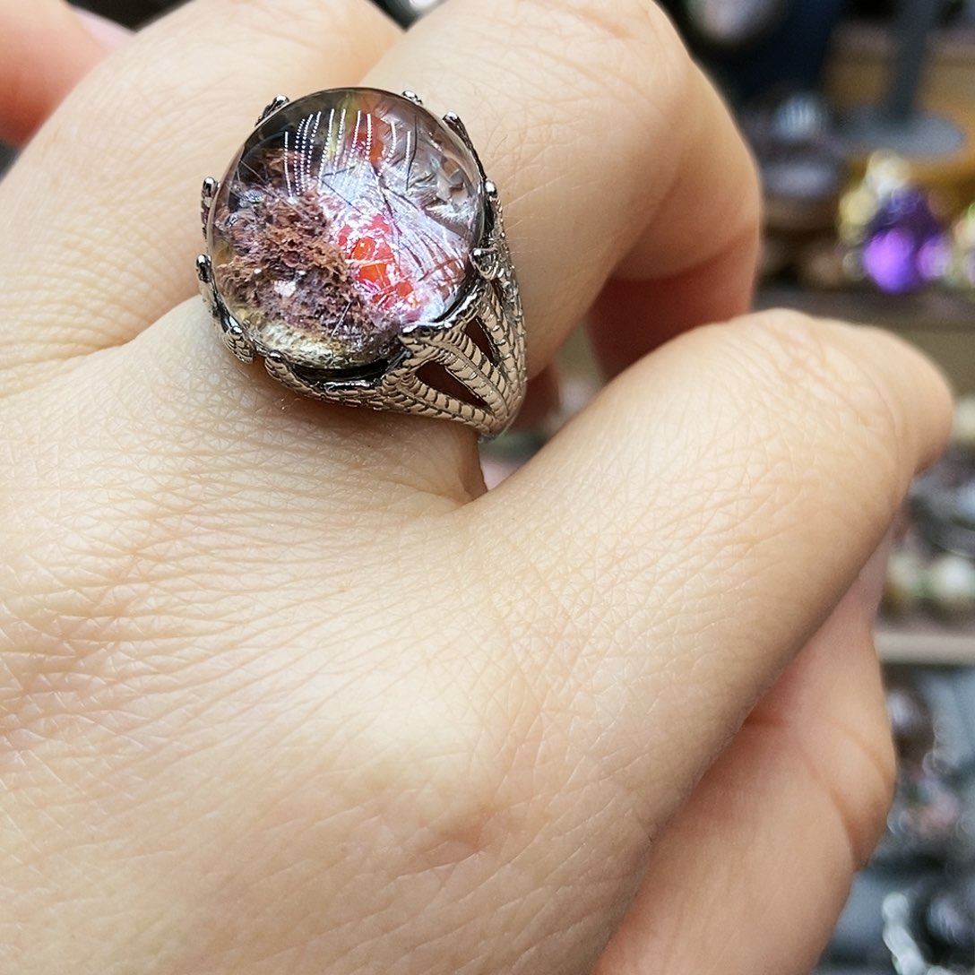 水晶戒指银S925镶嵌大*姐