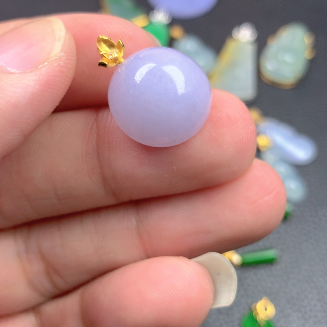 【闪购商品】翡翠18K金镶嵌颈饰翡翠