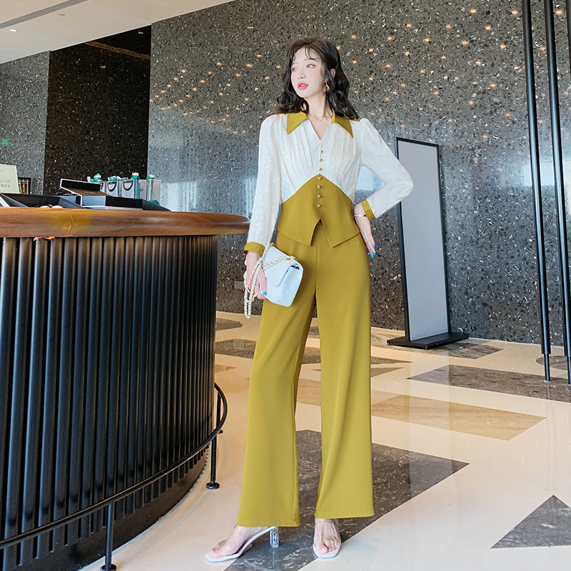 阔腿裤套装女新款显瘦高腰减龄显瘦气质时尚套装