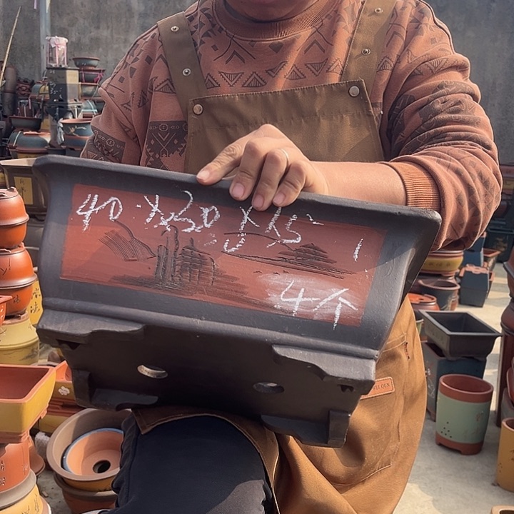 紫砂紫砂花盆盆栽