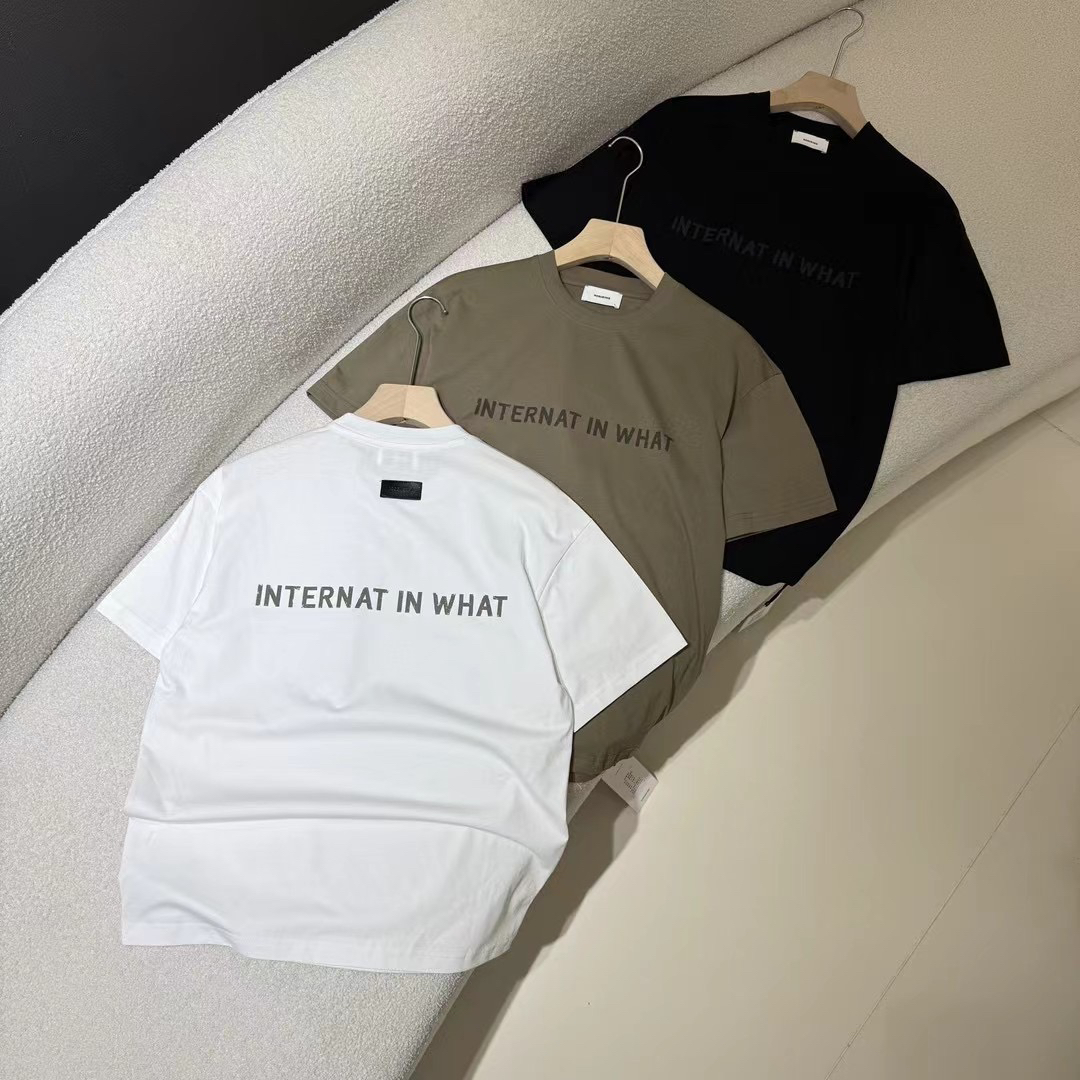 Y1077男士夏季彩色字母印花潮流休闲T恤夏季宽松港风百搭