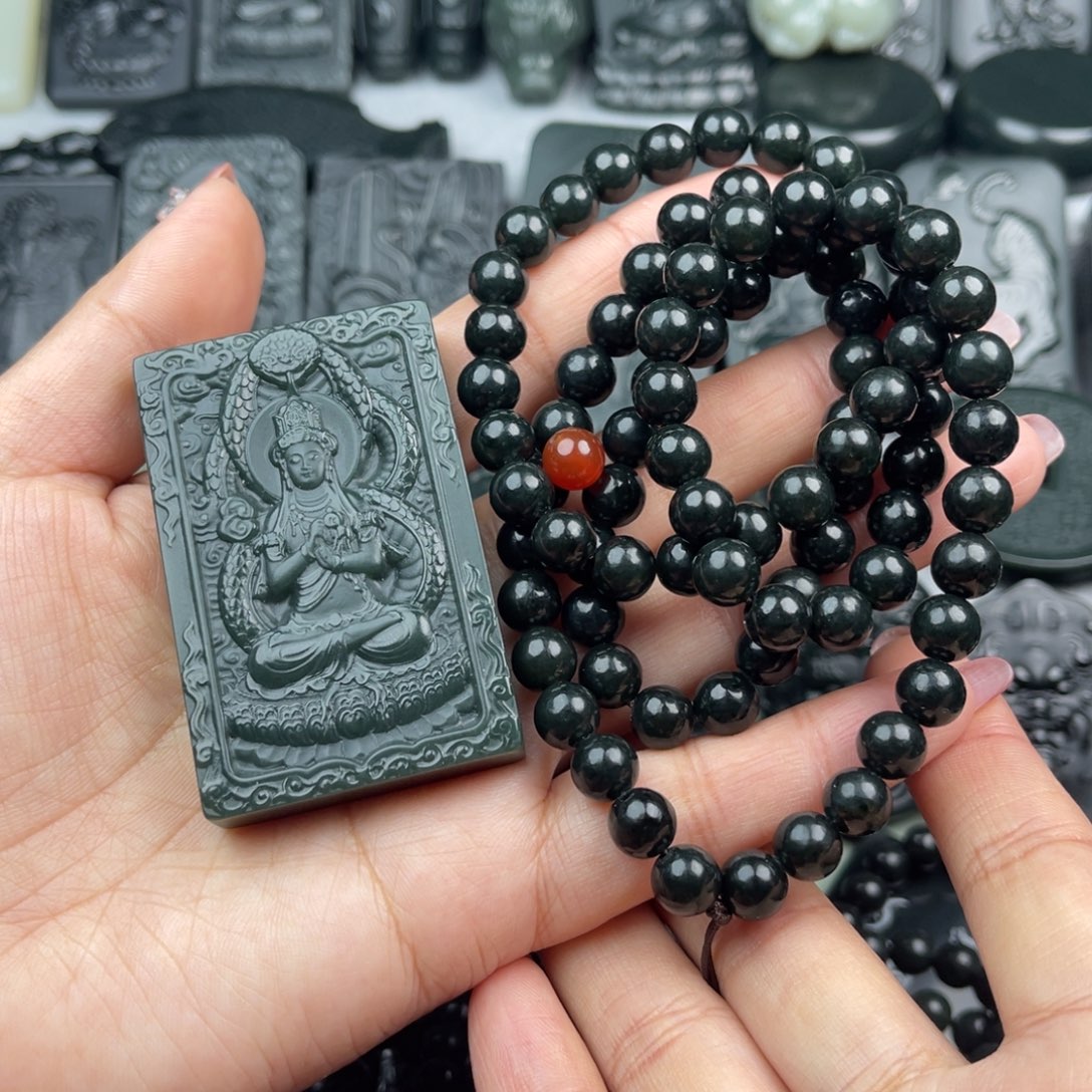 和田玉未镶嵌颈饰野****-