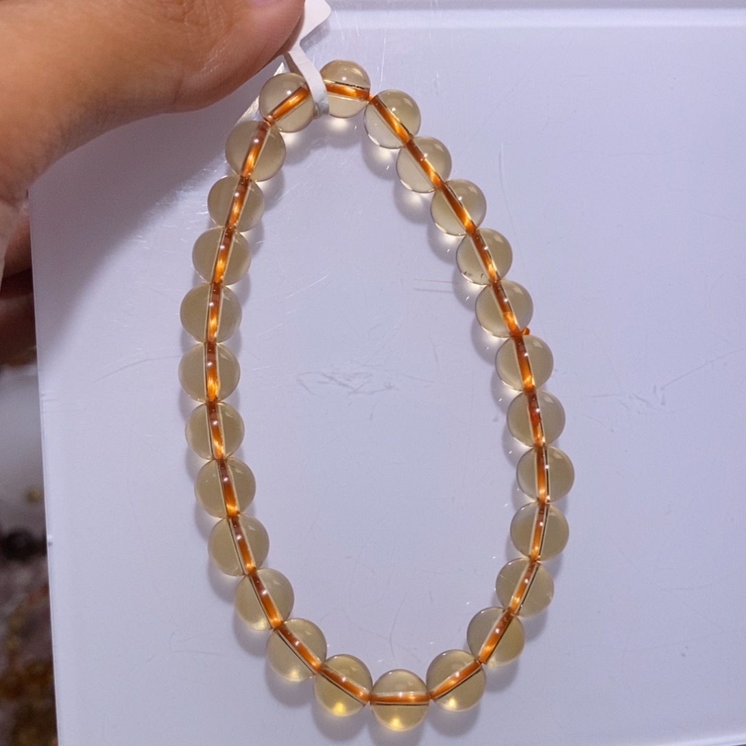 【闪购商品】水晶手串未镶嵌巴西黄水晶7.3m m