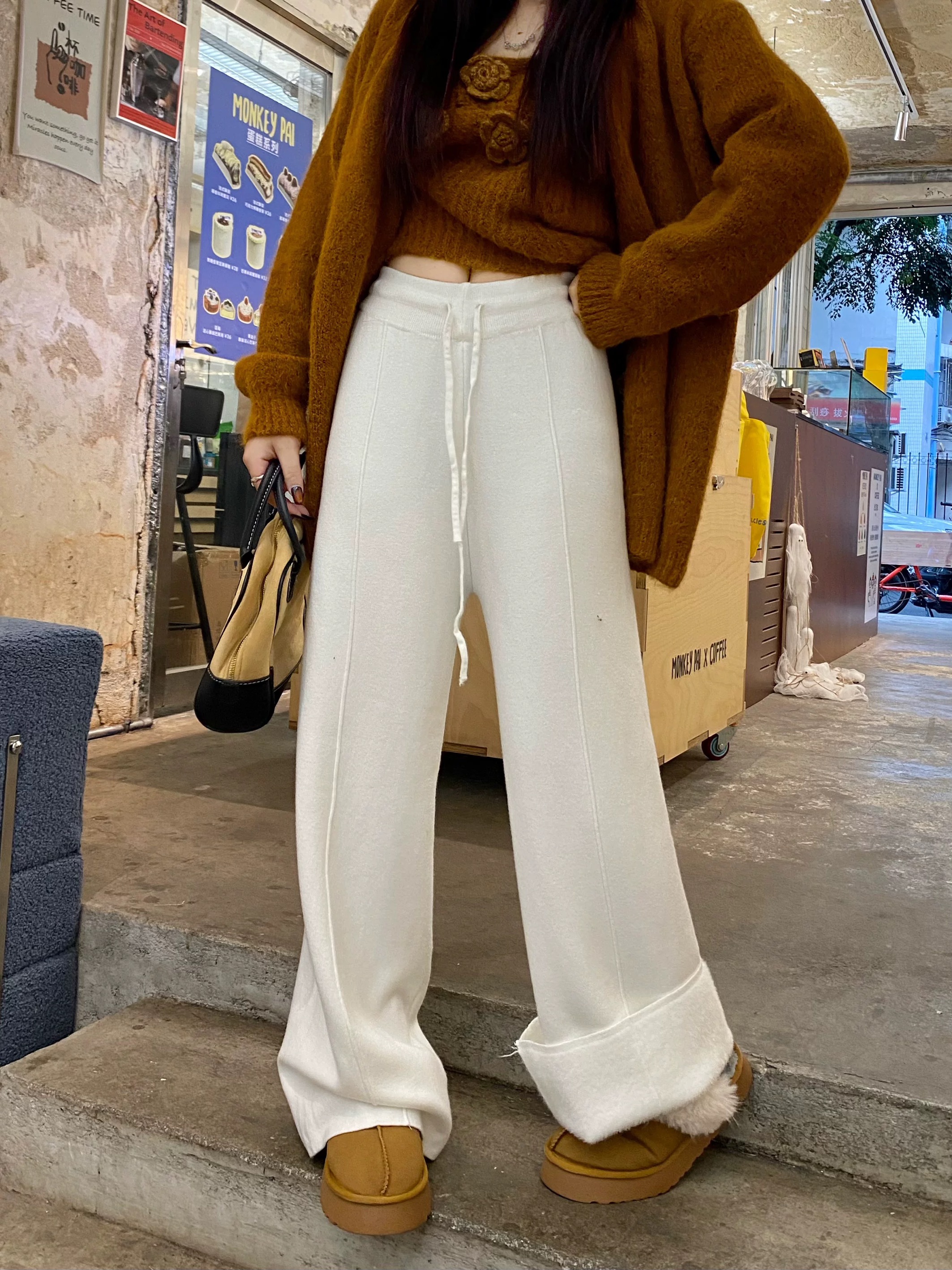 【严谨专属】冬款加绒加厚百搭直筒裤休闲日常时尚