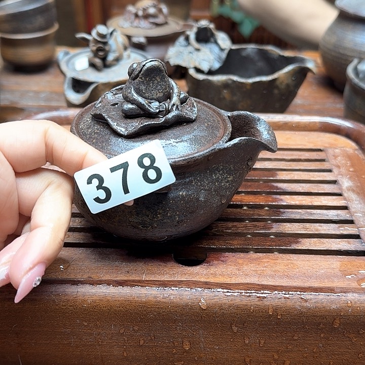 纯手工制作粗陶茶具