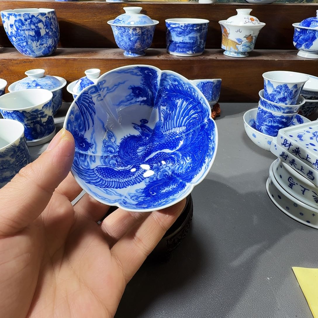 泥塑主人杯手工手绘