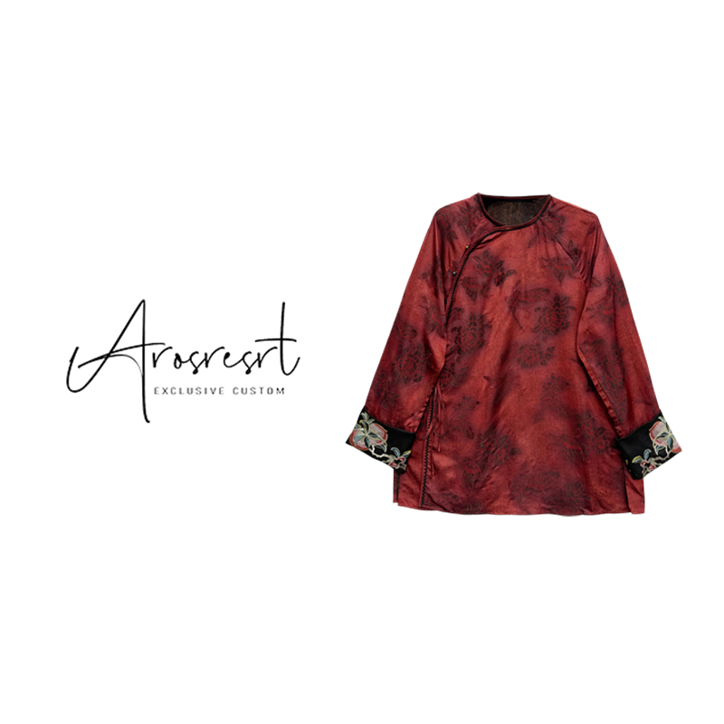 【蝶梦香荷】秋冬新中式上衣复古中国风女士斜襟上衣