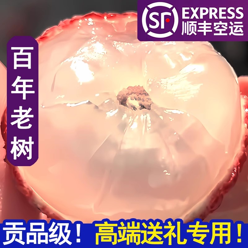 【顺丰次日达】5斤现货海南妃子笑荔枝新鲜顺丰礼盒白糖王水果当季整箱毛荔枝广东省