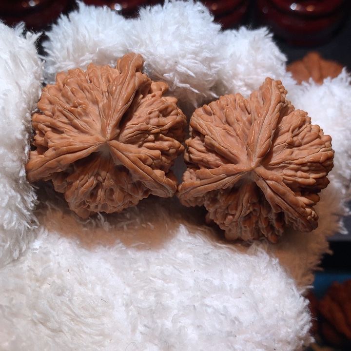 吊坠文玩核桃楼奔，全品，菊花底，43