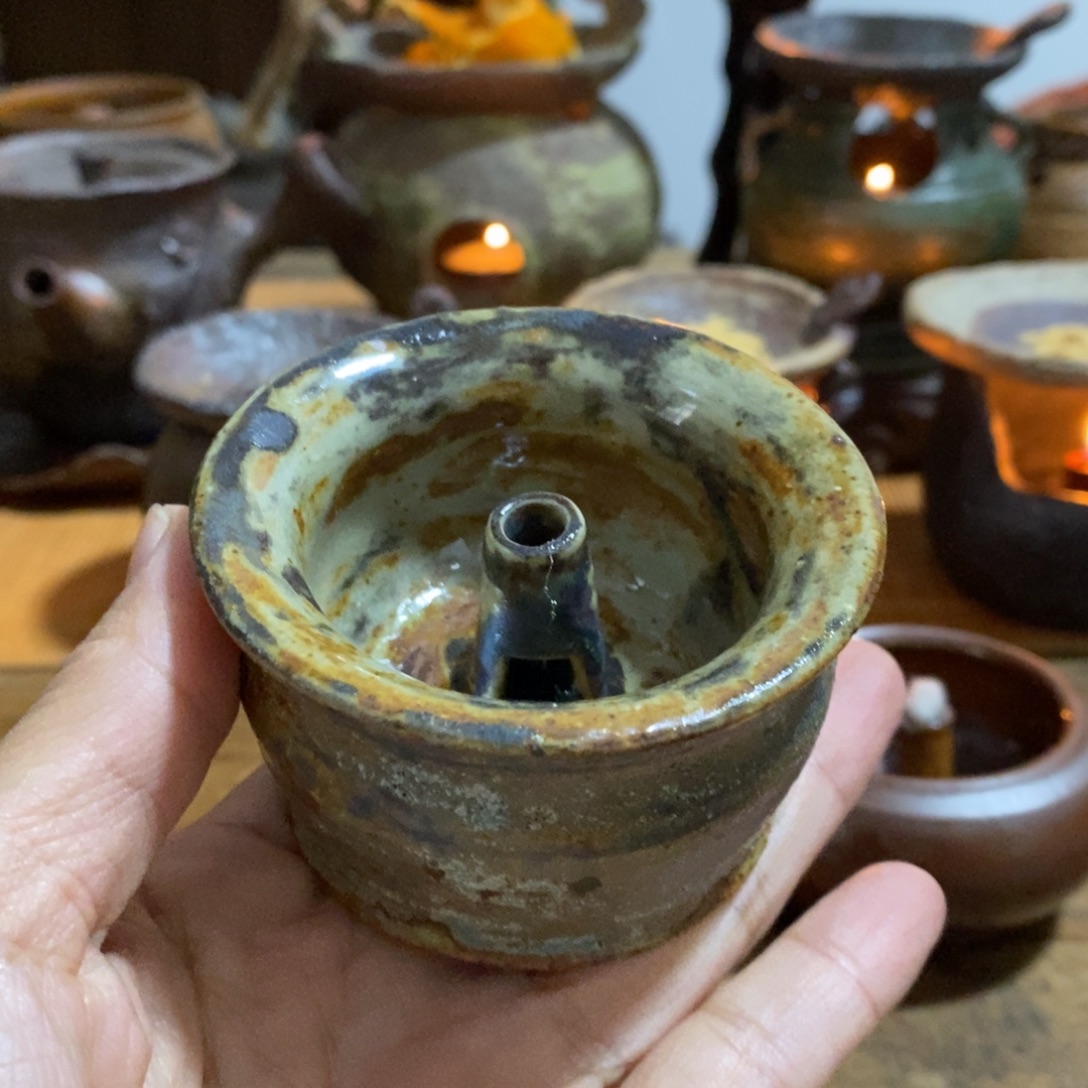 景德镇陶瓷油灯纯手工