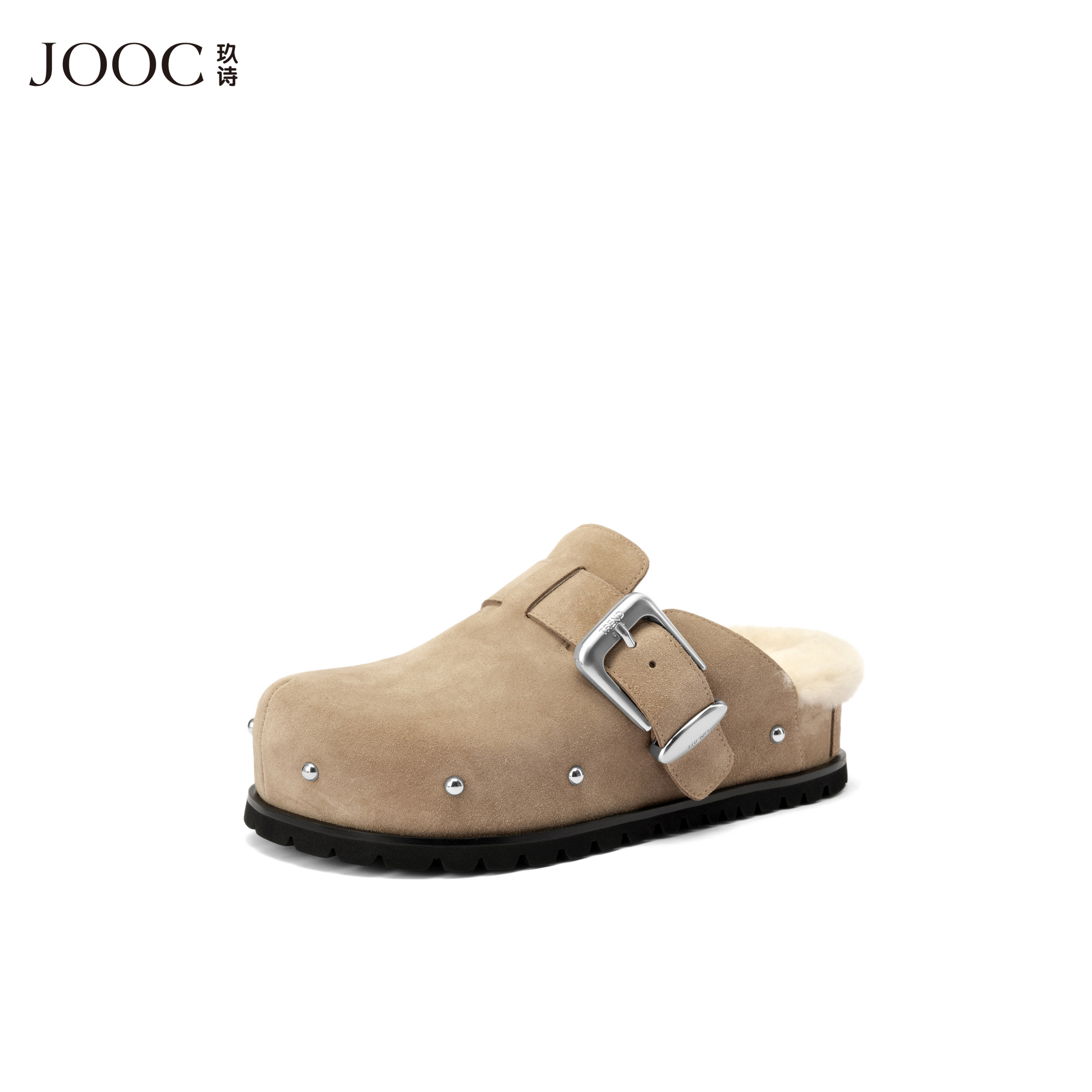 【街头甜妹】JOOC玖诗休闲勃肯鞋女2025秋冬新款气质百搭半拖女鞋
