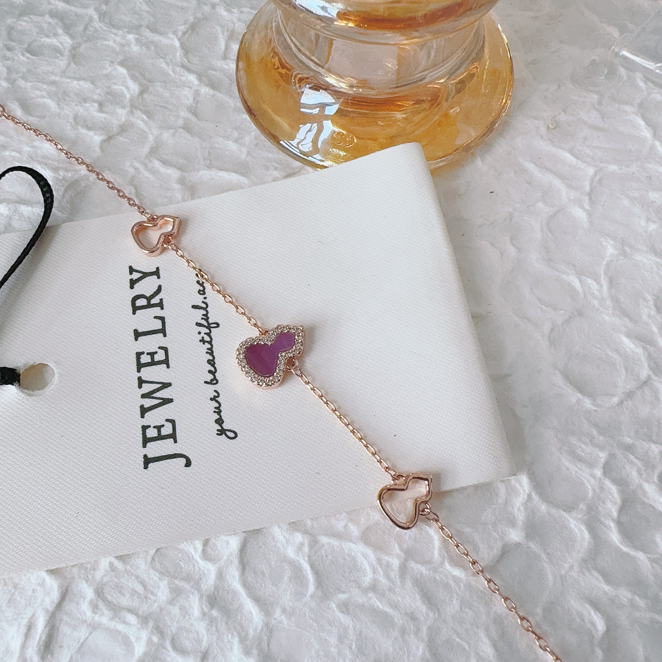 铜合金手链 4243 紫色葫芦手链