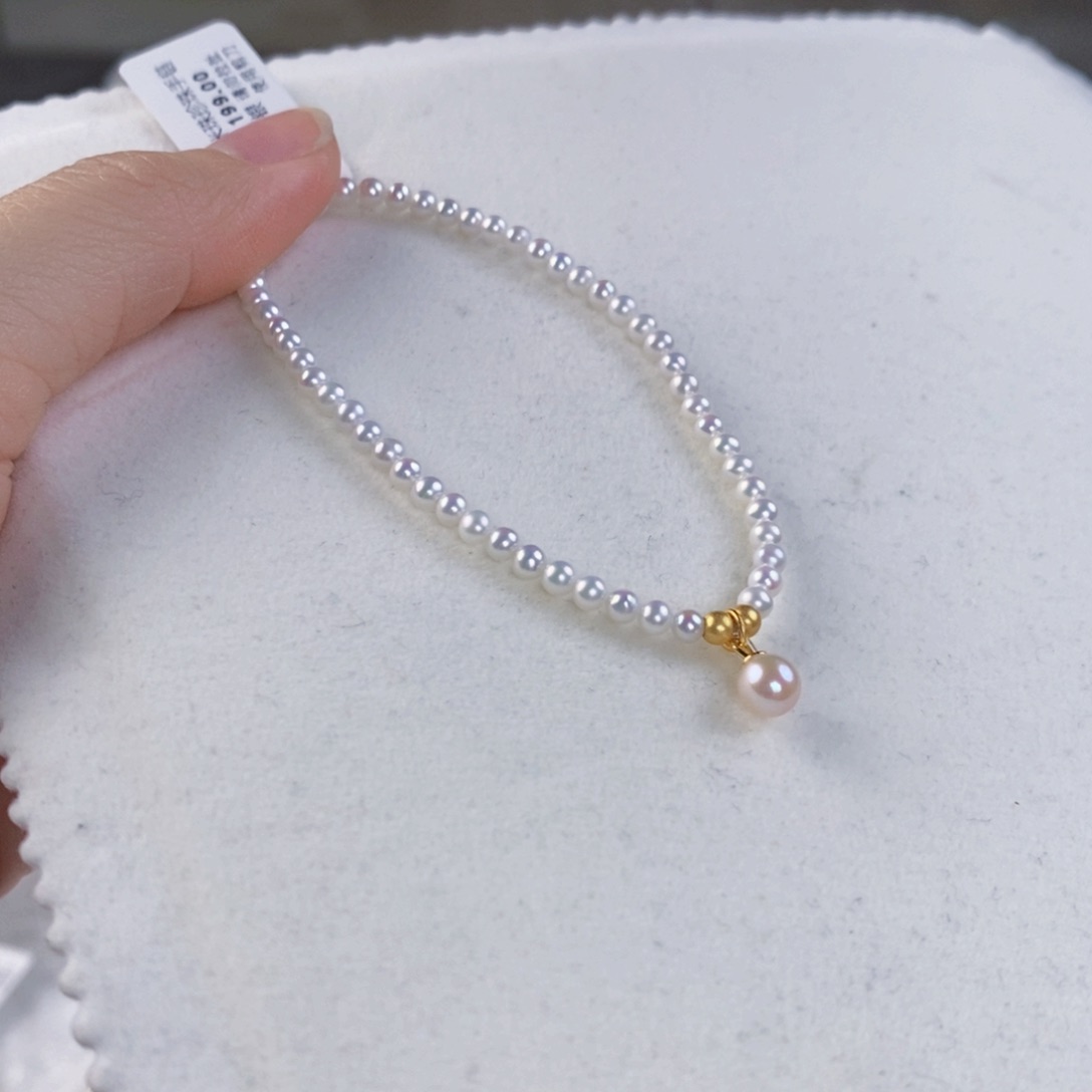 淡水珍珠手绳银S925镶嵌
