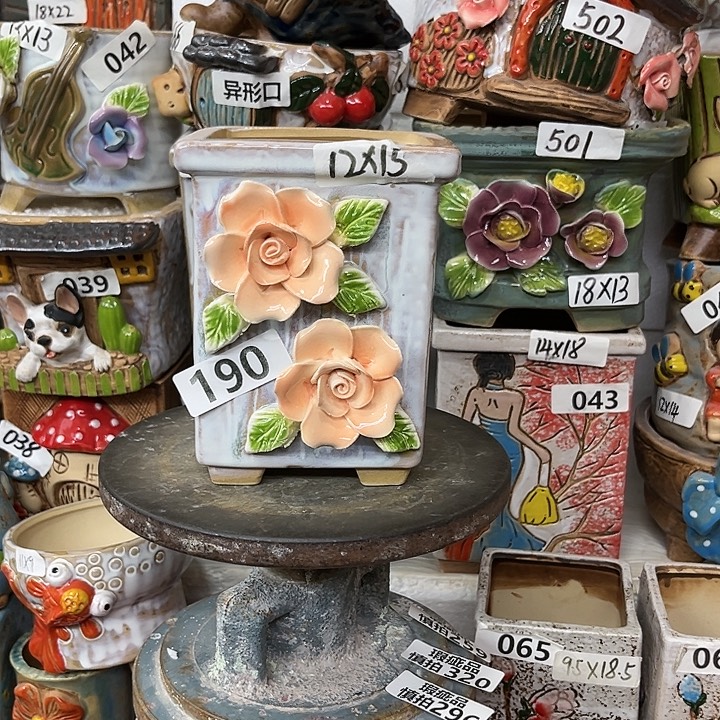 粗陶材质多肉花盆