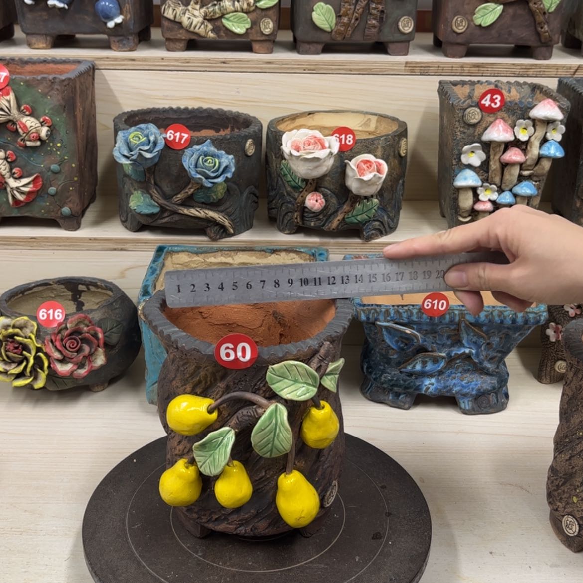 【闪购商品】紫砂花盆60号内口13外高17.5