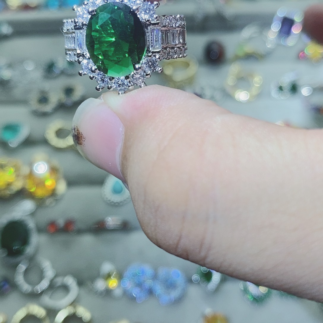 【闪购商品】水晶戒指银S925镶嵌