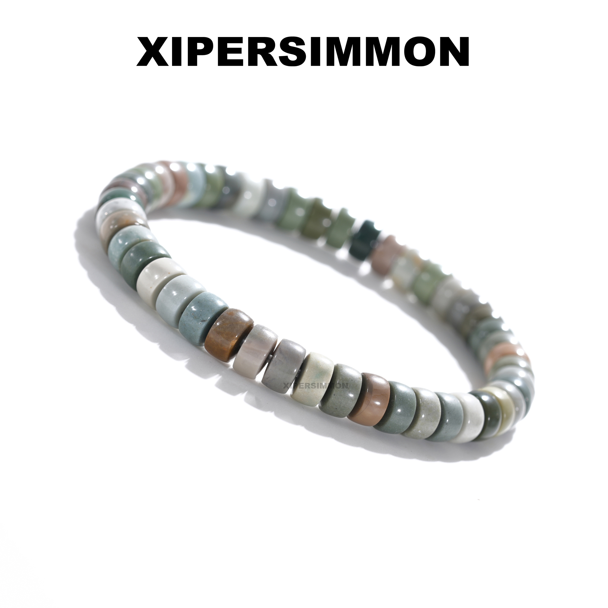 6-7mm美拉德阿拉善手串精工直切百搭色系文玩盘玩叠戴原创设计