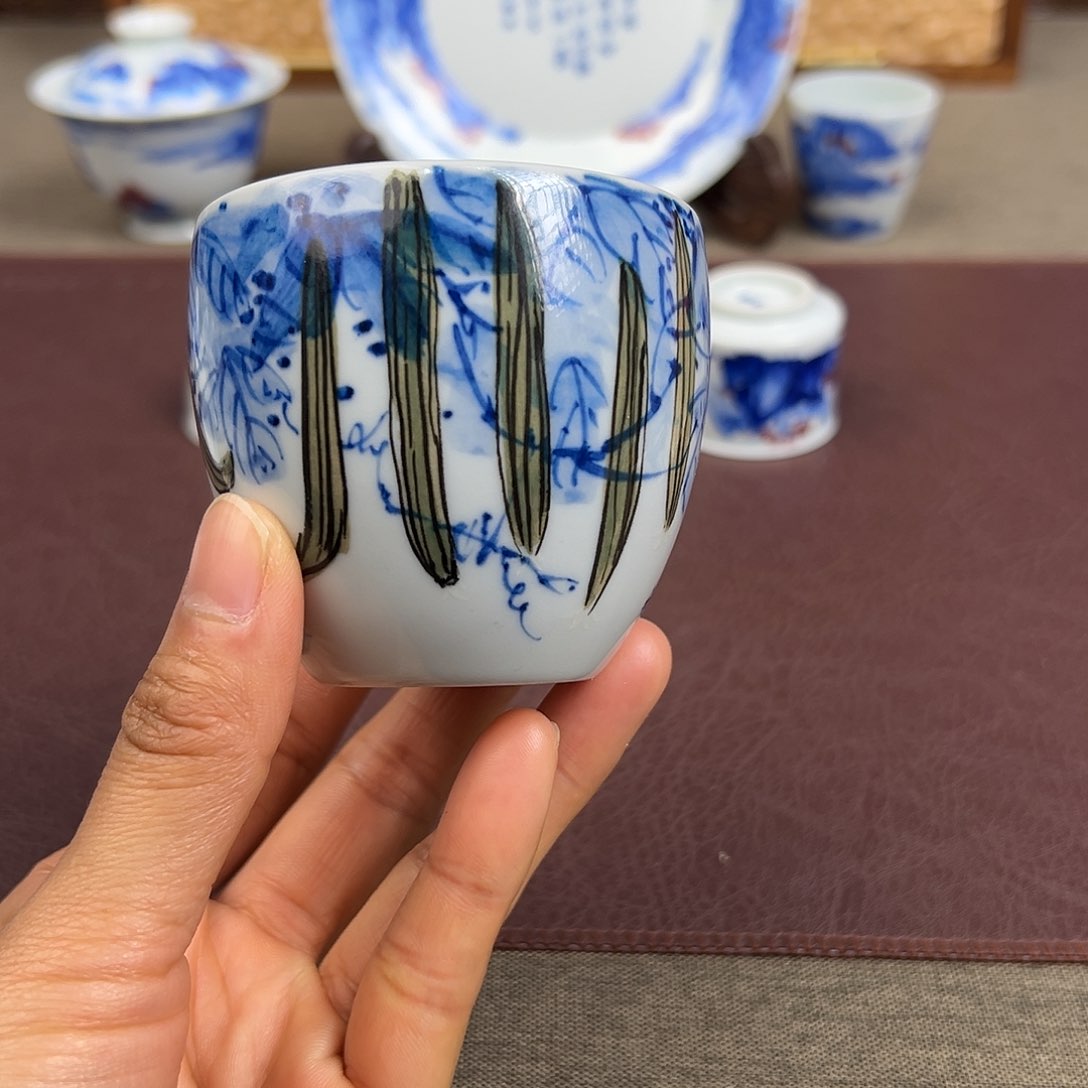 杯子景德镇手雷瓜纹杯