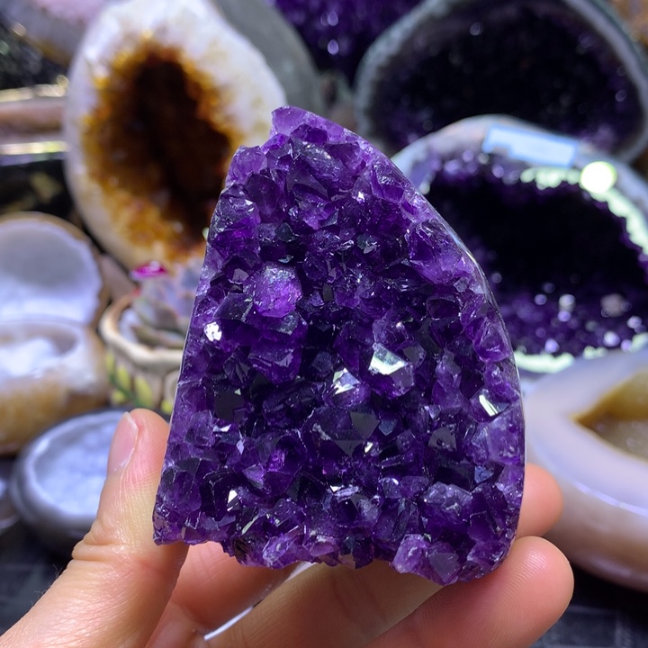 水晶 福利紫晶簇未镶嵌