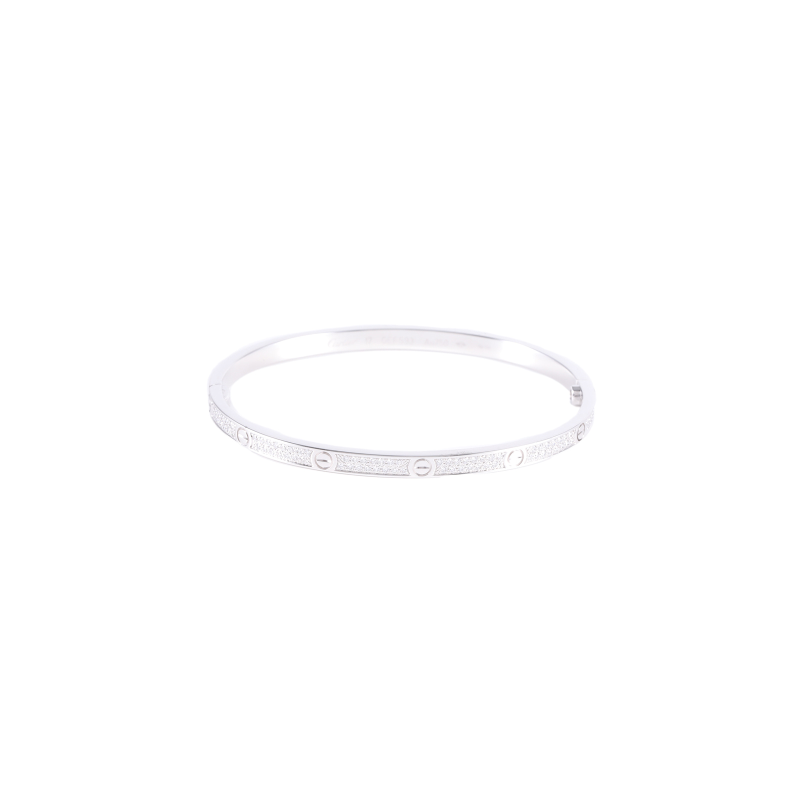 99新 Cartier/卡地亚 小花Jerry 5843414 满钻满天星手镯窄版17号