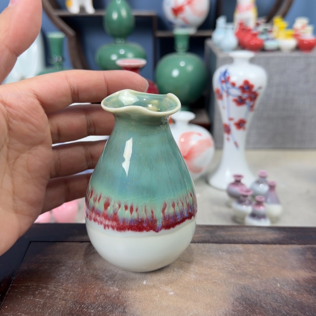 陶瓷手工小花器摆件