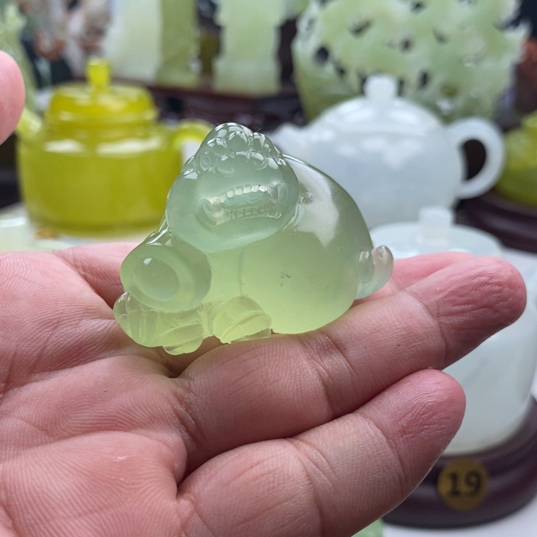 岫玉未镶嵌四大名玉手把件