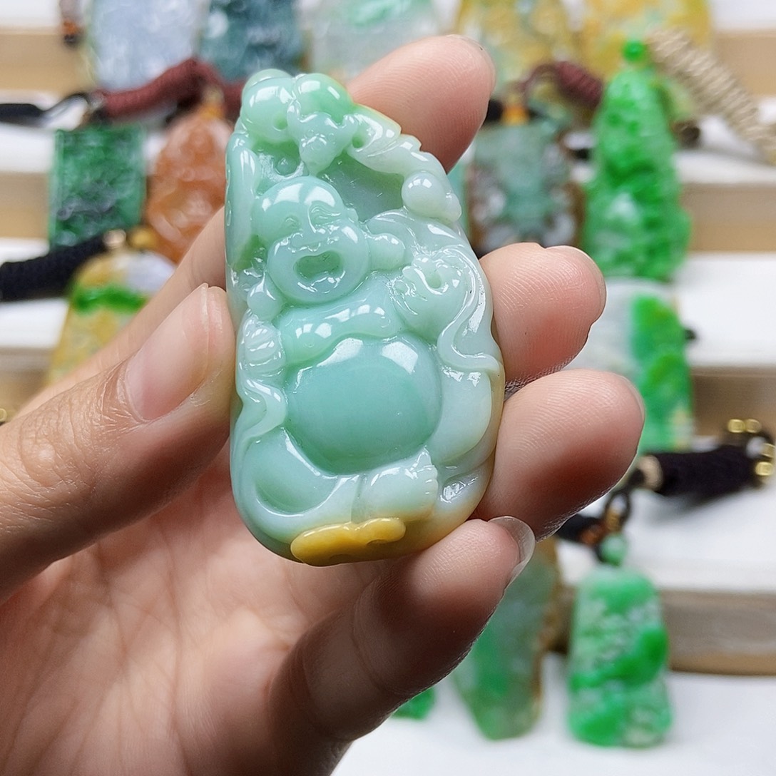 颈饰未镶嵌翡翠天然翡翠Ａ货