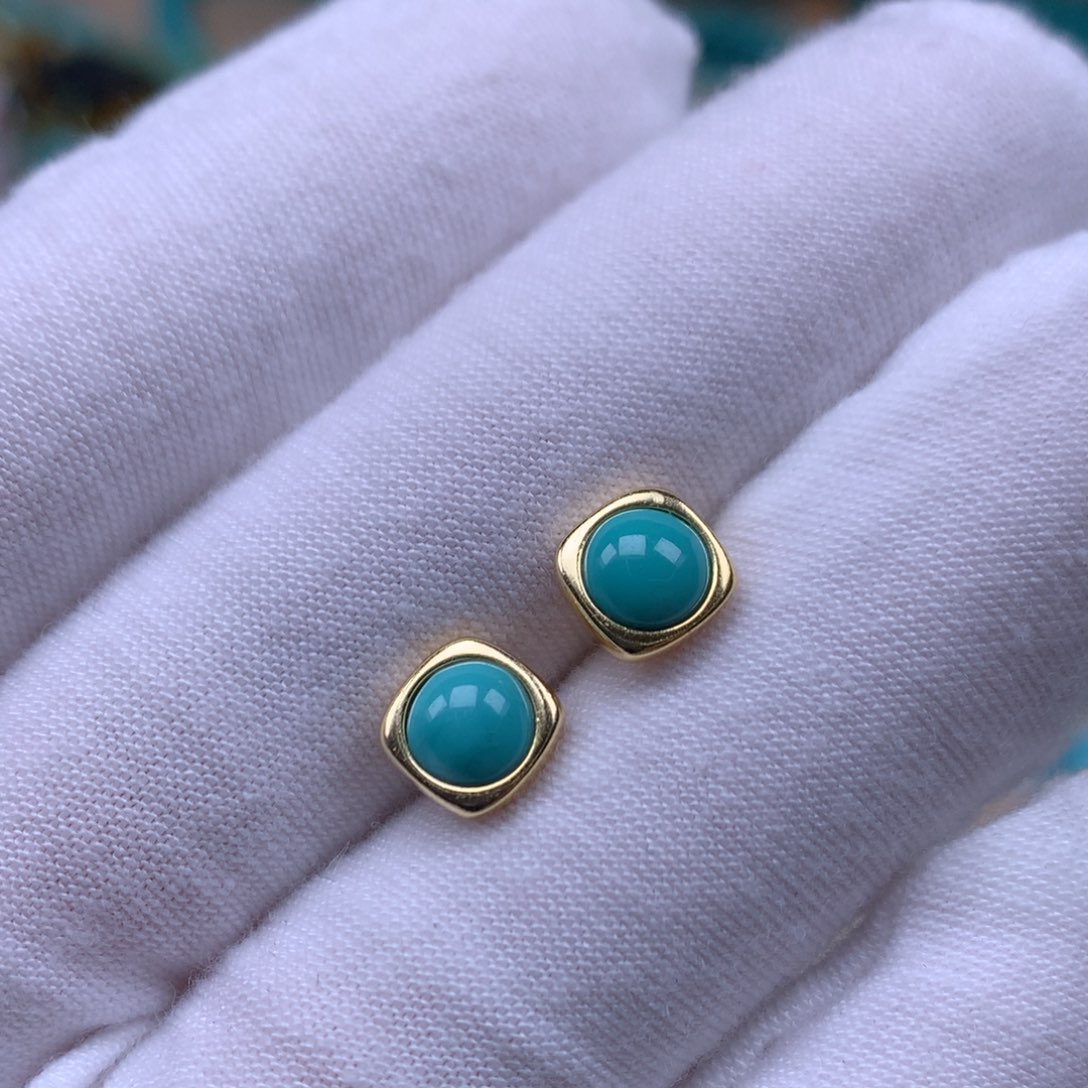 绿松石精品配饰银S925镶嵌