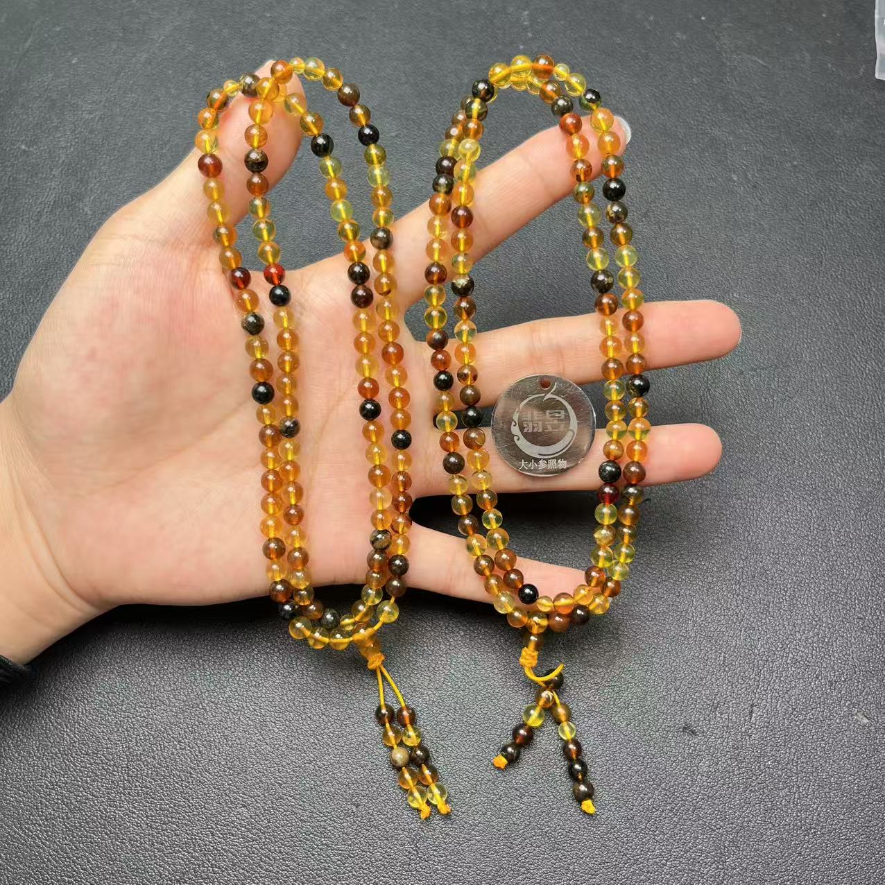 31641T28-3B5-琥珀珠链颈饰/约4+/约108颗/-多样性发其一