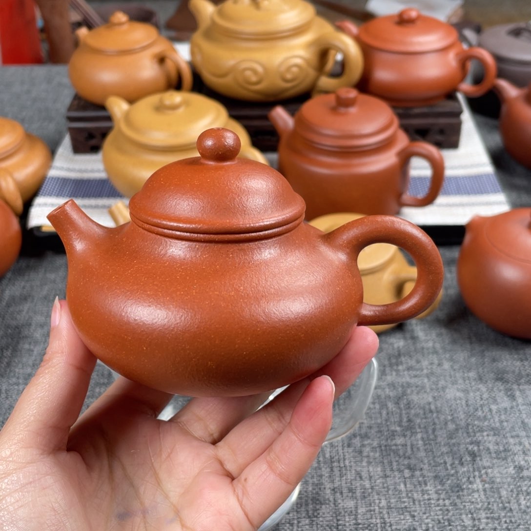 紫砂茶壶40目红降坡200容天全手