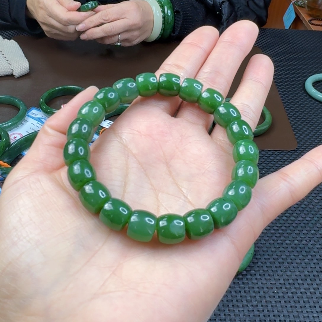 和田玉（碧玉）手链未镶嵌