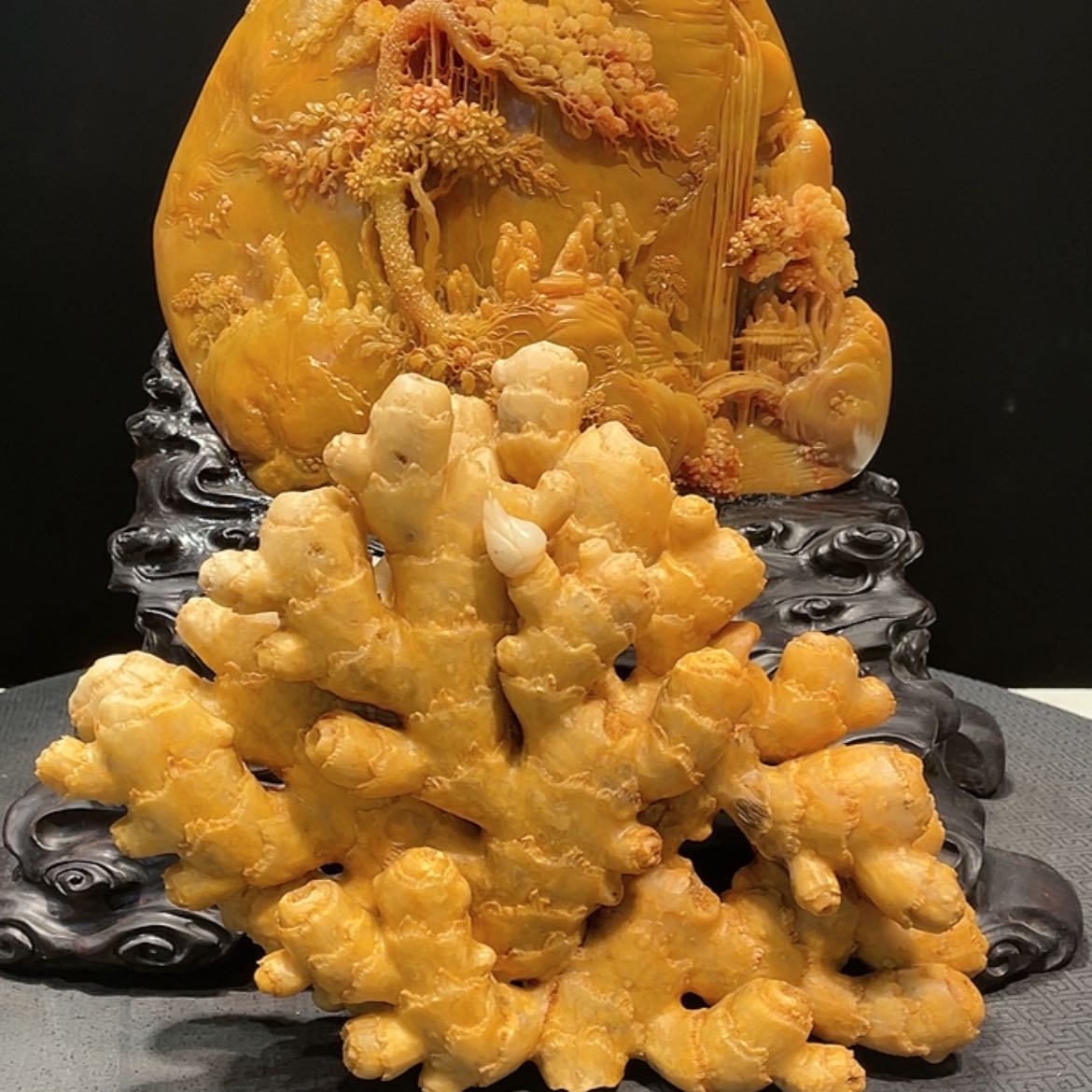 【闪购商品】寿山石好*哥一片江山寿山石雕刻