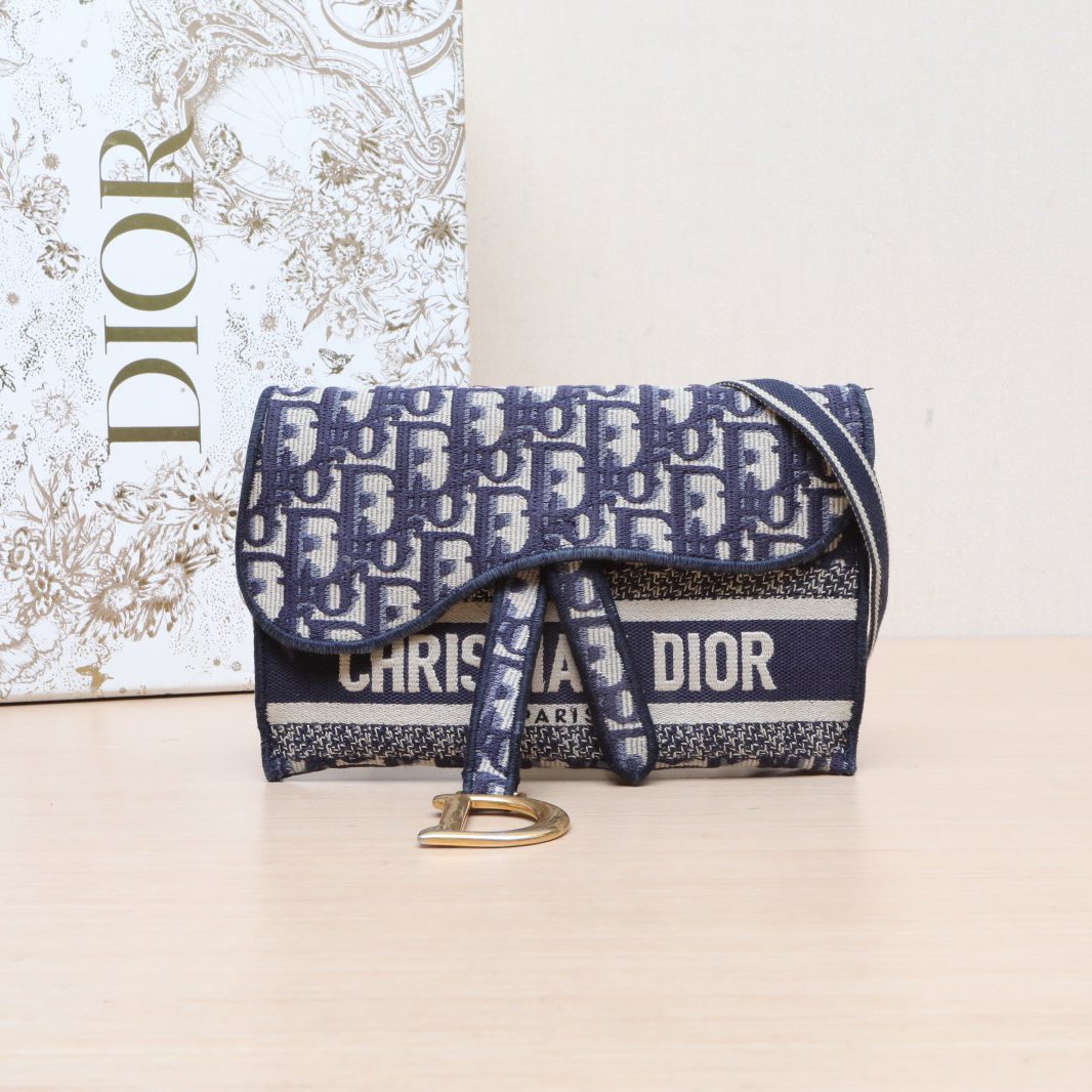 95新 DIOR/迪奥 【娇马鞍腰包2021Oblique印花字母刺绣070781