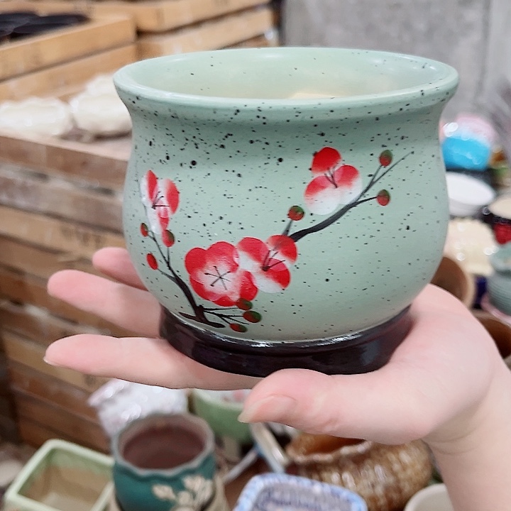 有孔.凑单10元陶瓷花盆发货！