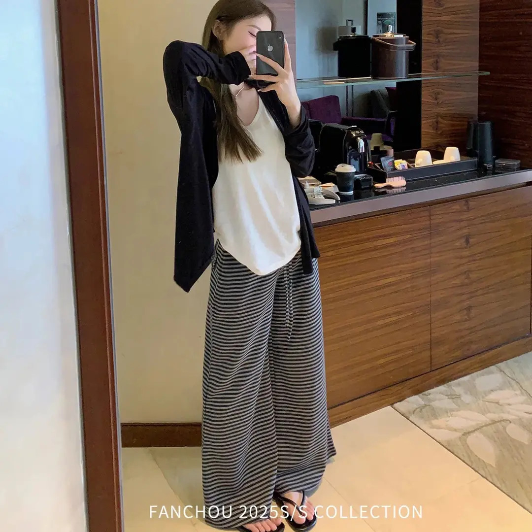 【dd】杭州四季青~秋季条纹直筒裤