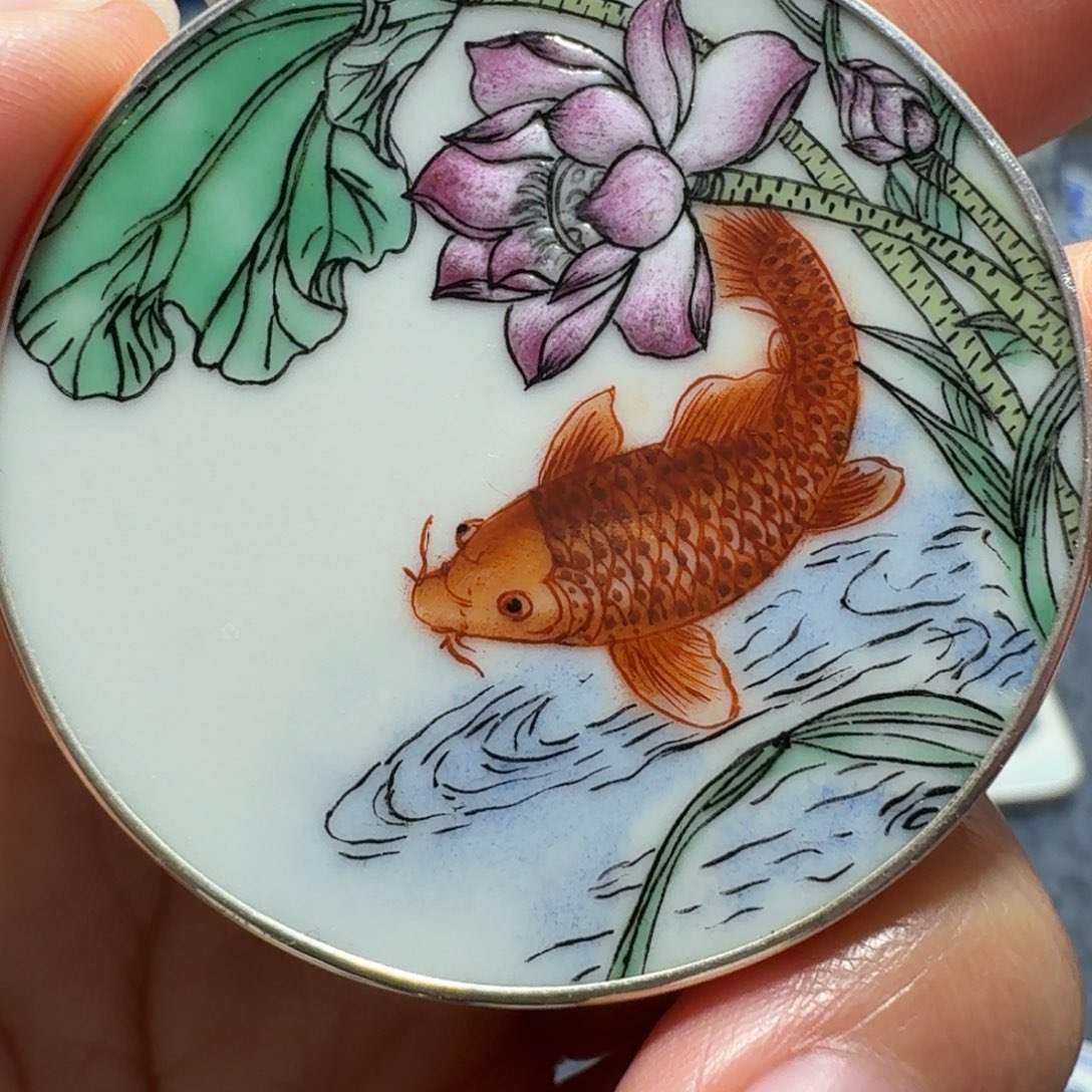 我***鱼陶摆件精品挂件一个