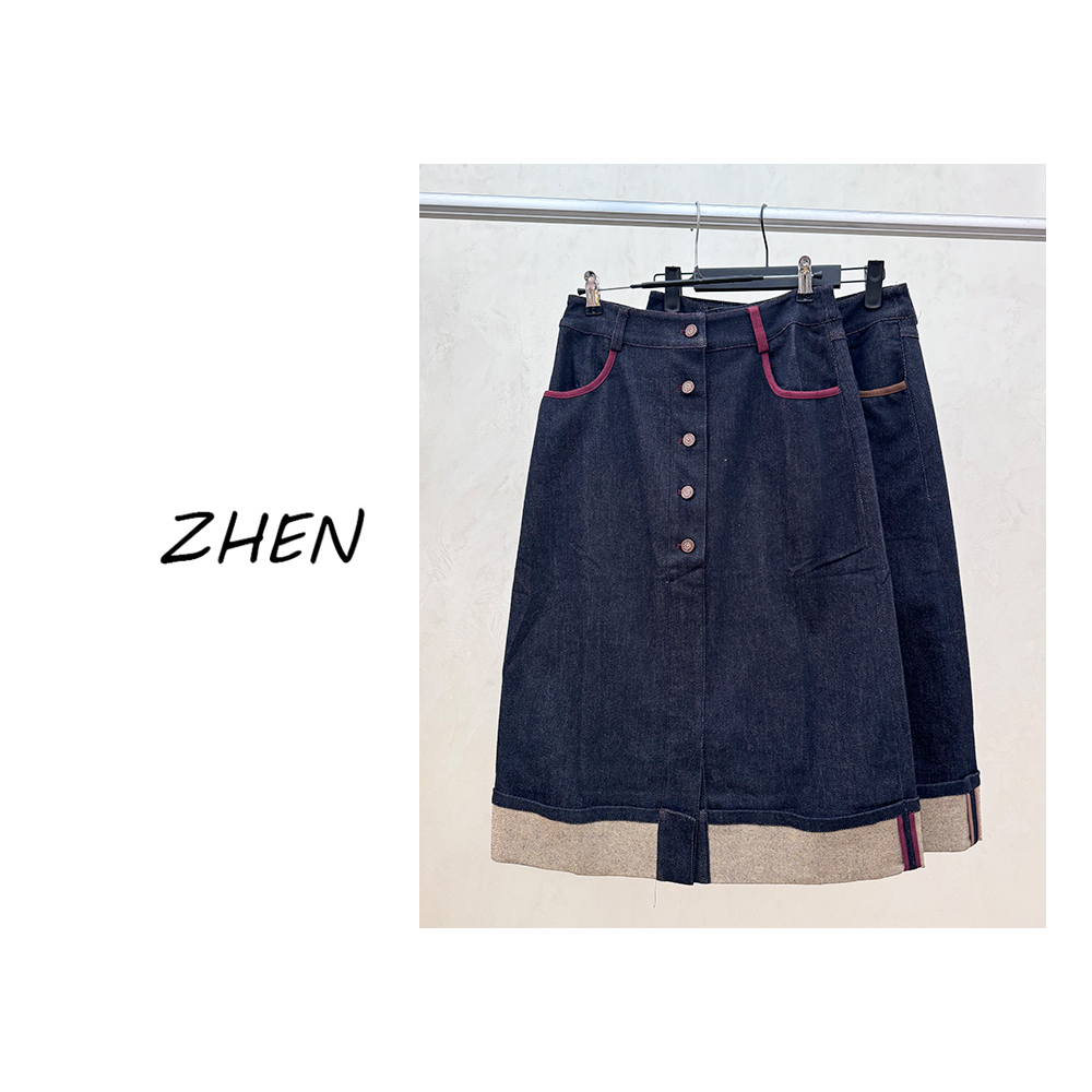 【ZHEN】25Y00020 2025新款半裙显瘦遮肉小众设计款