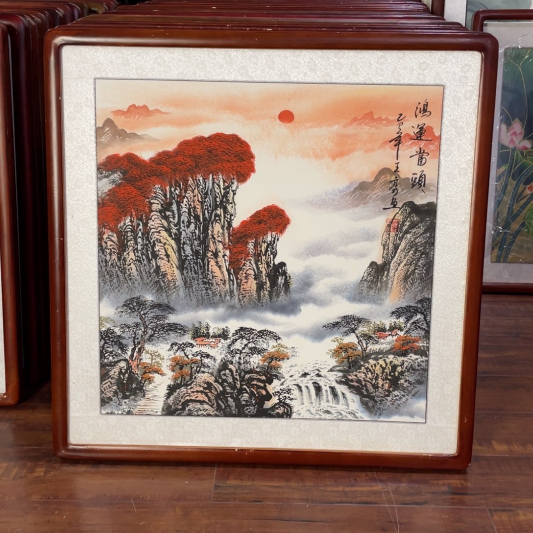 国画带框尺寸63*63厘米