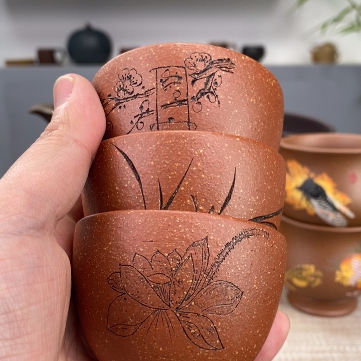 紫砂茶杯宜兴紫砂主人杯