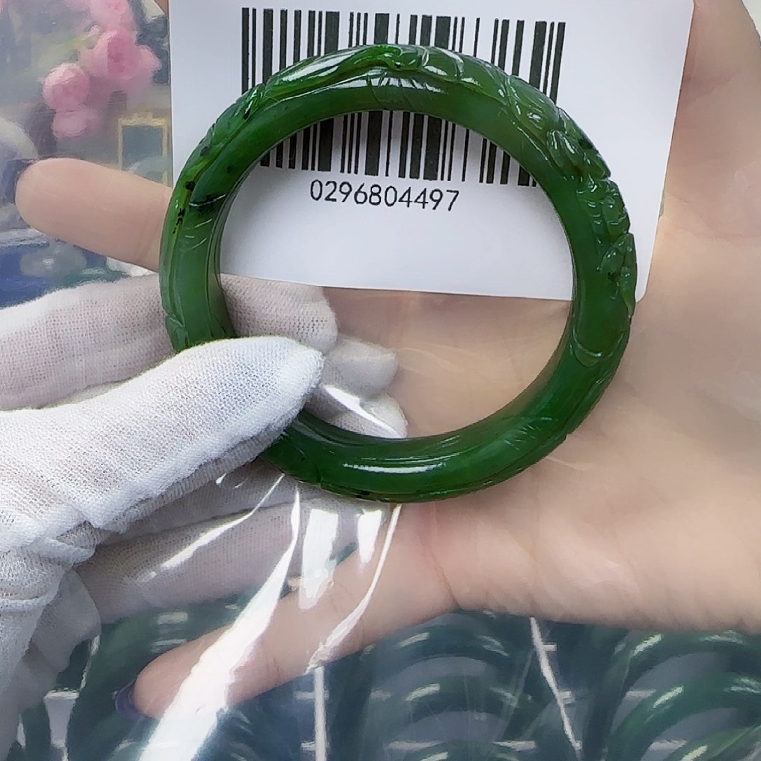 和田玉（碧玉）手镯未镶嵌58