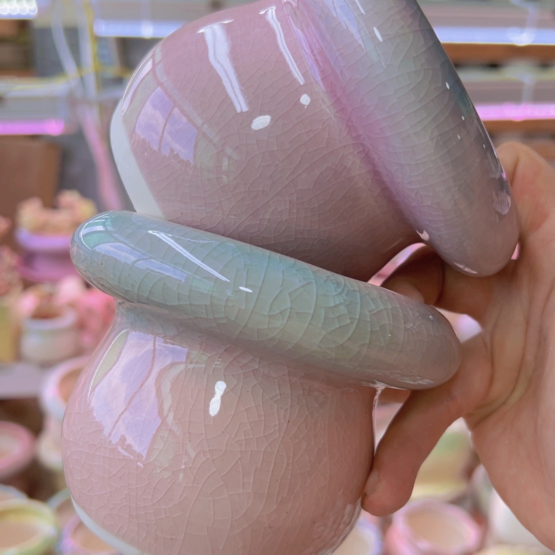 陶瓷花盆当场满12包邮