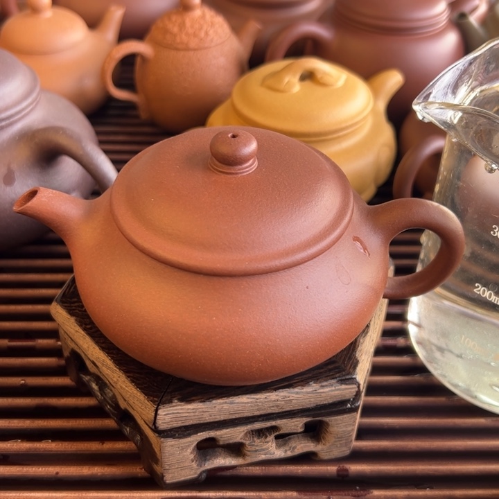 紫砂茶壶底槽青精工明炉