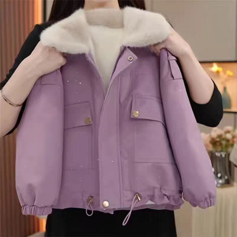 女童装秋冬款外套2025新款中大童加绒棉衣儿童韩版洋气风衣外套