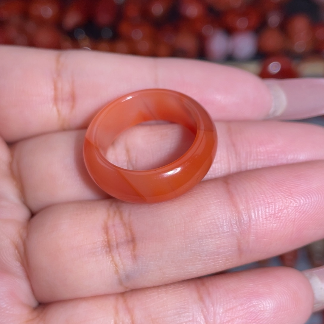 南红玛瑙未镶嵌戒圈