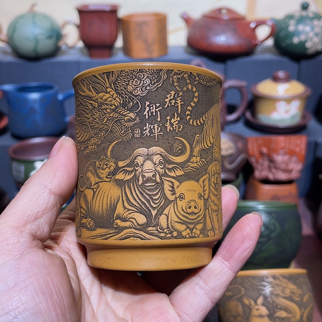 原矿紫砂手工主人杯