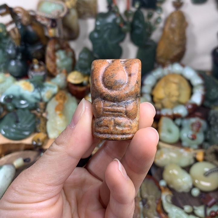 岫岩河磨玉（透闪石质玉）手把未镶嵌